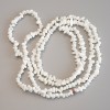 White Quartz Chip Beads, 4–7×3 mm, 86 cm length on a thread