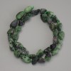Zoisite Beads Unpolished Stone, 12x10mm diameter +-, thread length 40cm+-