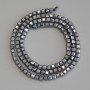 Terahertz Beads Faceted Cube, 3x3 mm, ± diameter, 39 cm ± length on a thread