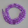 Lavender Amethyst Faceted Coin Beads, 6mm diameter, 39cm length, on a thread