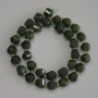 Chrysoprase Beads Faceted Diamond Shape, 10x8.5 mm, 5 mm+ with 3 mm+ seed beads, 39 cm+ length on thread