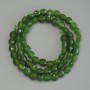 Chrysoprase Beads, faceted coin shape, 6 mm diameter, 39 cm length on thread