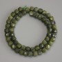 Jadeite Beads Faceted Cube, 7mm diameter ±, thread length 39cm ±