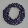 Sugilite Beads, Faceted Coin-shaped, 6mm diameter ±, 39cm length ± on a thread