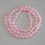 Pink Quartz Beads, Faceted Coin-shaped, 6mm diameter, length 39cm on thread