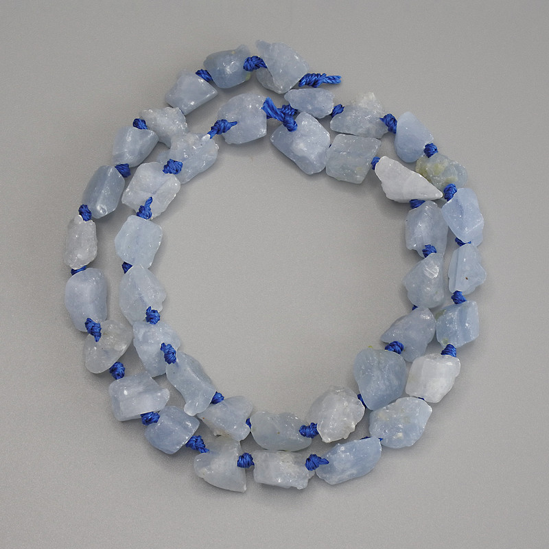 Aquamarine Beads, Untreated Stones, diameter 9-12×6-10mm, ± length 42cm on thread