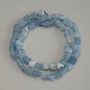 Aquamarine Beads Unprocessed Stone, diameter 6-8×6-8mm+-, length 38cm+- on thread