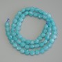 Aquamarine Beads, Faceted Coin-shaped, 6mm diameter, 39cm length on thread