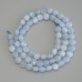 Aquamarine Beads, Faceted Coin Shape, 6mm Diameter ±, 39cm Length ± on Thread