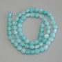 Aquamarine Faceted Coin Beads, 6mm Diameter ±, 39cm Length ± on Thread