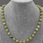 Necklace Turquoise Yellow Turquoise natural stone smooth bead, diameter 8.5mm ±, length 50cm ±
