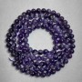 Amethyst Beads Natural Stone Smooth Round, 10mm diameter ±, 39cm length ± on thread
