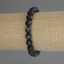 Bracelet Hawk's Eye Beads Cut, 8mm diameter, Stretch 18cm