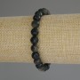 Bracelet Sunstone Obsidian Natural Stone Bead Faceted Sphere, diameter 8mm±, length 18cm (stretch)