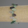 Fluorite Butterfly Bead Bracelet, diameter 10-17×7-8mm ± with 3mm seed beads, length 18cm (stretch)