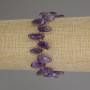 Amethyst faceted bracelet with butterfly 13x6mm+- beads 3mm+-, length 18cm (stretch)