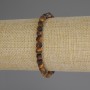 Tiger's Eye Bracelet, Faceted Cube, 5x5 mm, stretchy, 18 cm