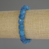 Faceted Apatite Bracelet Cube Bead, 9x9 mm, 18 cm (stretch)
