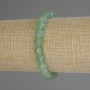 Bracelet Jade, faceted pellets, 8mm diameter ±, length 7.1 in (stretch)