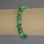 Chrysoprase Bead Bracelet, faceted round beads 8mm diameter, stretched 18cm