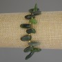 Jadeite Bracelet, Cabochon Butterfly, diameter 12-17×6mm±, with 3mm+ seed beads, length 18cm (stretch)