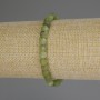 Jadeite Bracelet Canadian Natural Stone Faceted Cubes, 5.5x5.5x5 mm approx, 18 cm (stretch)