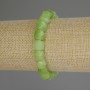 Chrysoprase Olivine Bead-Set Cube Bracelet, 8x8 mm facets, adjustable 18 cm (stretch)