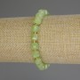 Chrysoprase (Green Jade) Beaded Cube-cut Bracelet, 7x7 mm cubes ±, 3 mm seed beads ±, Length 18 cm (stretch)