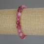 Tourmaline Beaded Bracelet, faceted sphere 8mm diameter, stretchy 18cm length