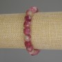 Tourmaline Beaded Bracelet, faceted cube, 8x8 mm diameter ±, length 18 cm (stretch)
