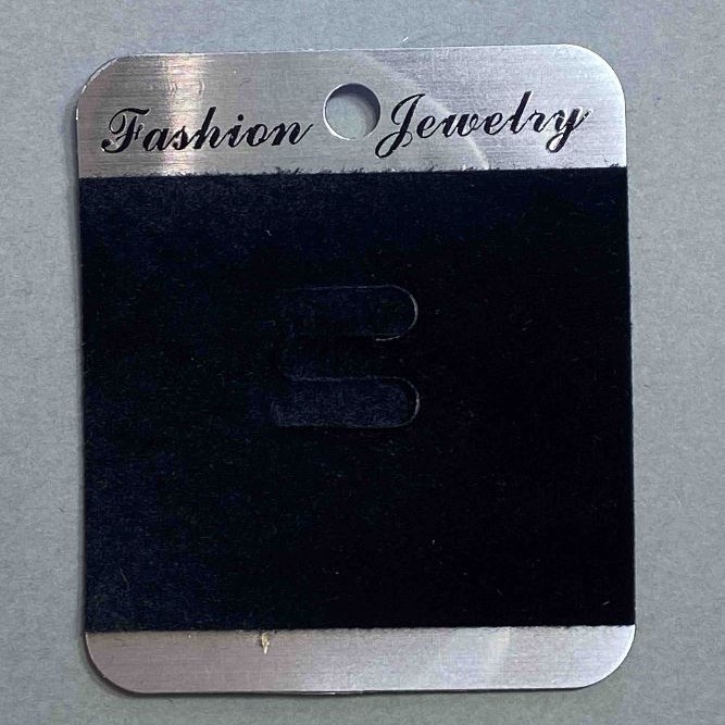 Brooch display card, black velvet, 7×6 cm, black plastic, 100 pcs