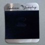 Brooch display card, black velvet, 7×6 cm, black plastic, 100 pcs