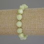 Chrysoprase Bracelet Olivine Faceted Diamond-shaped, 10×9mm diamonds, 3mm seed beads, length 18cm (stretch)