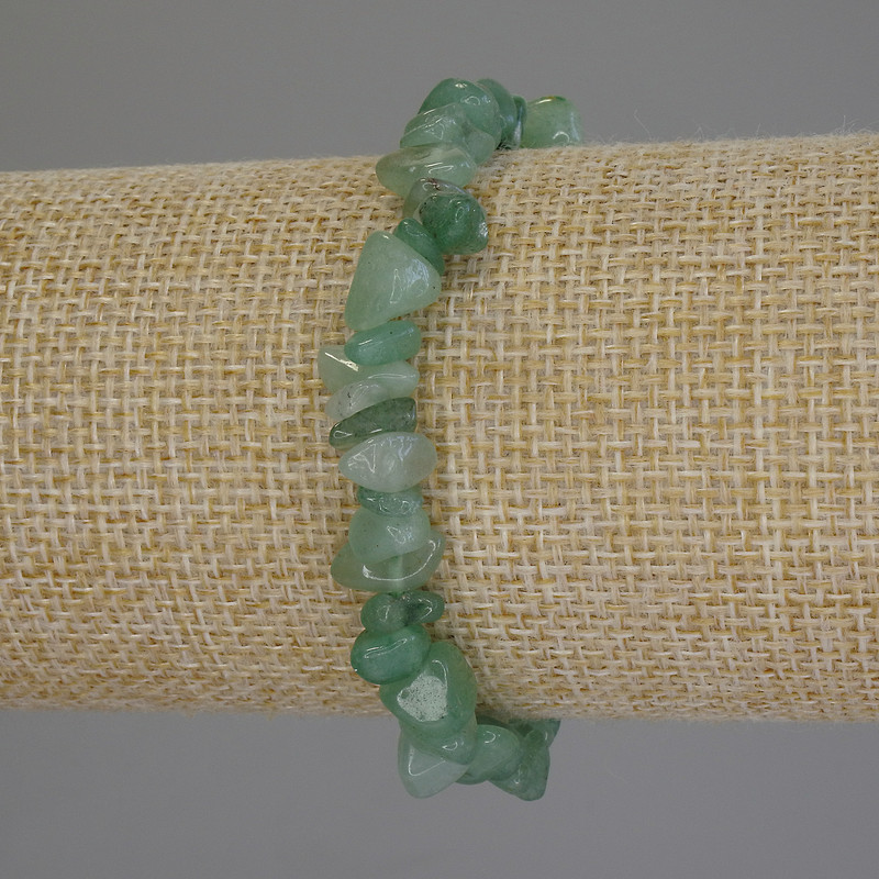 Jade Pebble Bracelet, diameter 5-10×3-6mm, length 18cm (stretch)