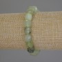 Bracelet Prehnite Natural Stone Beads Grenished Cube, 9mm Diameter, 18cm Length (Stretch)