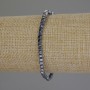 Terahertz Bracelet Beveled Cube, 3x3 mm diameter +-, length 18 cm +-, stretch