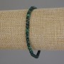 Malachite Beaded Cube Bracelet, diameter 3×3 mm ±, length 18 cm ± stretch