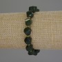 Chrysoprase Beaded Diamond-Shaped Bracelet, 10x8mm Diamond-cut Stones, 3mm Beads+-, 18cm (stretch)