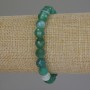 Agate Bead Bracelet, faceted ball, 8mm diameter ±, length 18cm ±, stretch