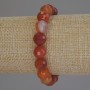 Agate Bead Bracelet with Faceted Beads, 10mm diameter, 18cm length, stretch