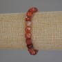 Agate Bead Bracelet Grenuated Cube, 5×5 mm, 18 in. +-, Stretch