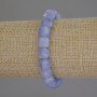 Aquamarine Faceted Cube Bracelet, 9mm diameter ±, 18cm length ± Stretch