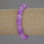 Bracelet Lavender Amethyst Faceted Cube, 8.5mm diameter, stretchy 18cm adjustable