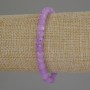 Lavender Amethyst Beaded Cube Bracelet, 5mm+- cube diameter, 18cm+- length, elastic