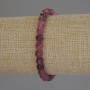 Tourmaline Beaded Bracelet, faceted round beads 6mm diameter, stretchy 18 cm