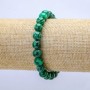 Malachite Natural Stone Bracelet (pressed), 8mm diameter, 18cm length, stretch