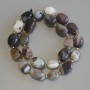 Botswana Agate Beads, natural stone faceted beads, diameter 14-16×11mm±, 3mm+ seed beads, thread length 41cm±