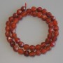 Carnelian Beads multi-faceted 8x7mm on thread, length 37cm+
