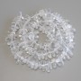 Natural Stone Beads Rock Crystal Faceted, 8–13 mm, length 40 in on thread