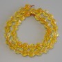 Citrine Beads, multi-faceted, diameter 9.5x8.5mm, string length 37 cm ± on thread